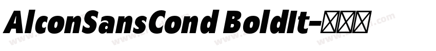 AlconSansCond BoldIt字体转换
